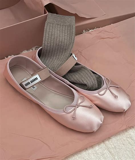 miu miu pink ballet flats|women's flats sandals uk.